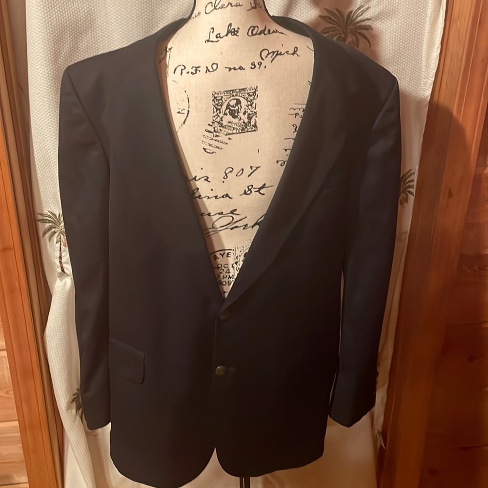 Men’s Navy Oscar or la Renta Sports Coat 44R